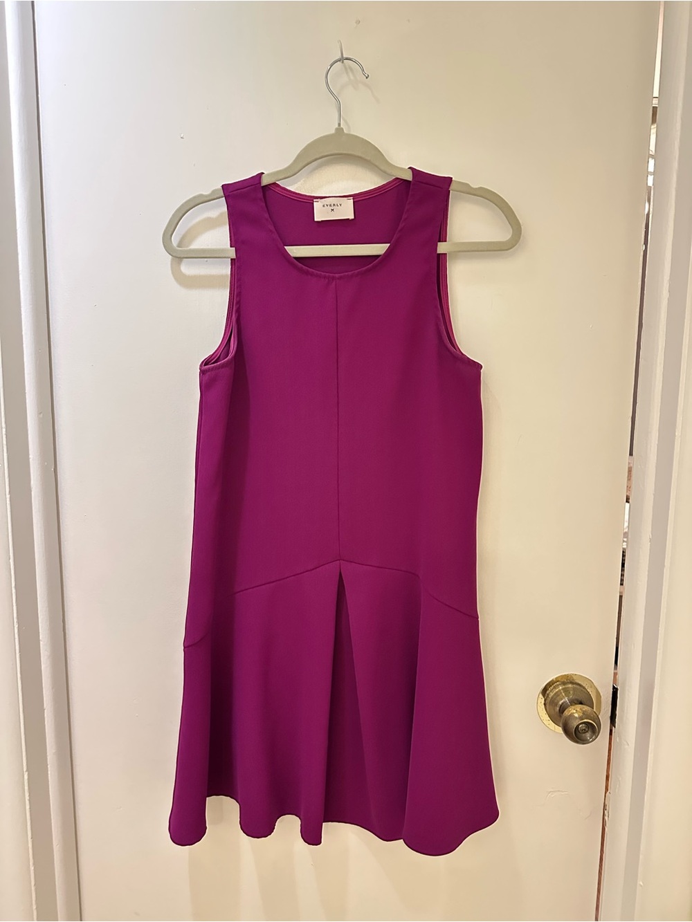 Everly Sleeveless Fuchsia Flare Dress